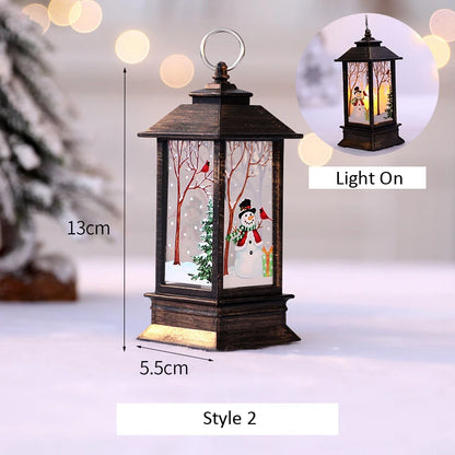 Santa's Glow Lantern Decor