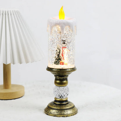 Santa's Sparkling LED Candle