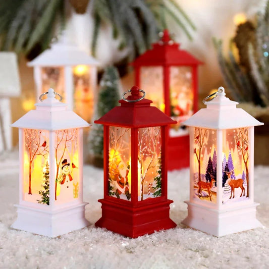 Santa's Glow Lantern Decor