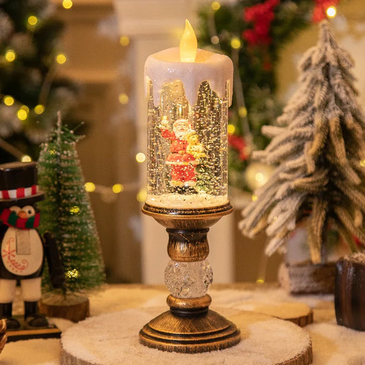 Santa's Sparkling LED Candle