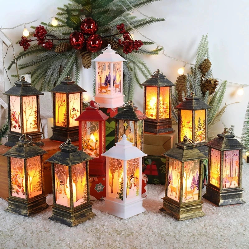 Santa's Glow Lantern Decor